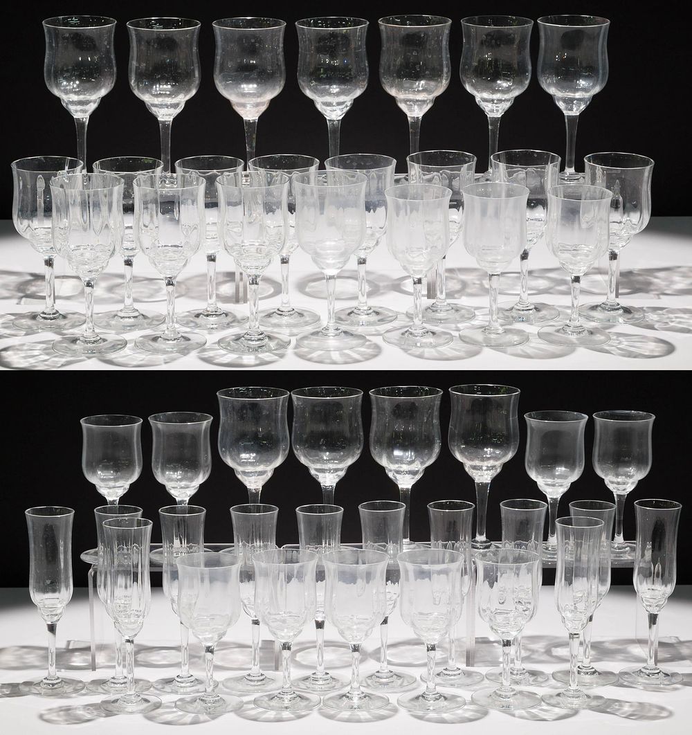 Lot 329: Baccarat Crystal 'Capri' Stemware Collection