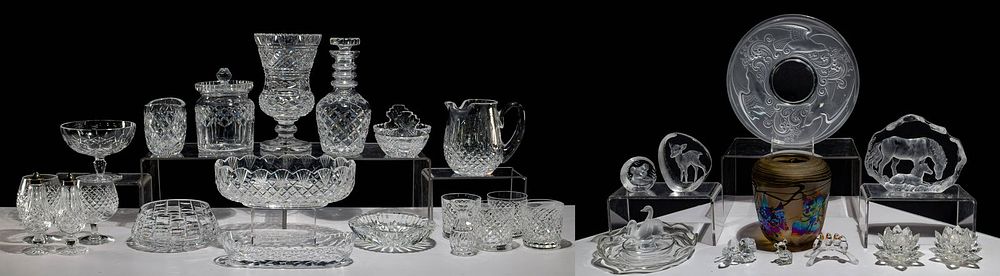 Lot 340: Waterford, Lalique, Tiffany and Swarovski Crystal