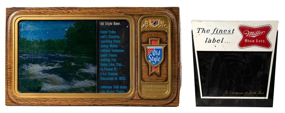 Lot 373: Lighted Electric Beer Advertising Signs