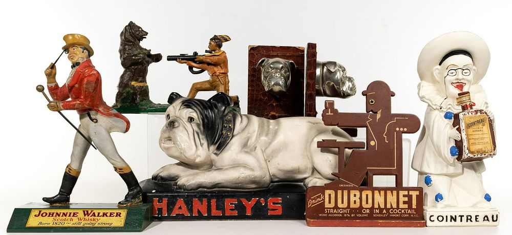 Lot 374: Liquor Advertising and Decorative Object Assortment