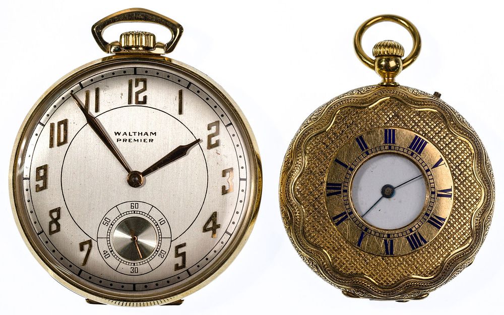 Lot 534: 18k and 14k Gold Case Pocket Watches