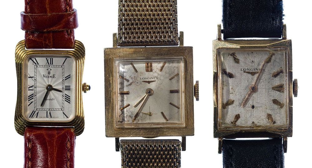 Lot 578: 14k Gold Case Wrist Watch Assortment