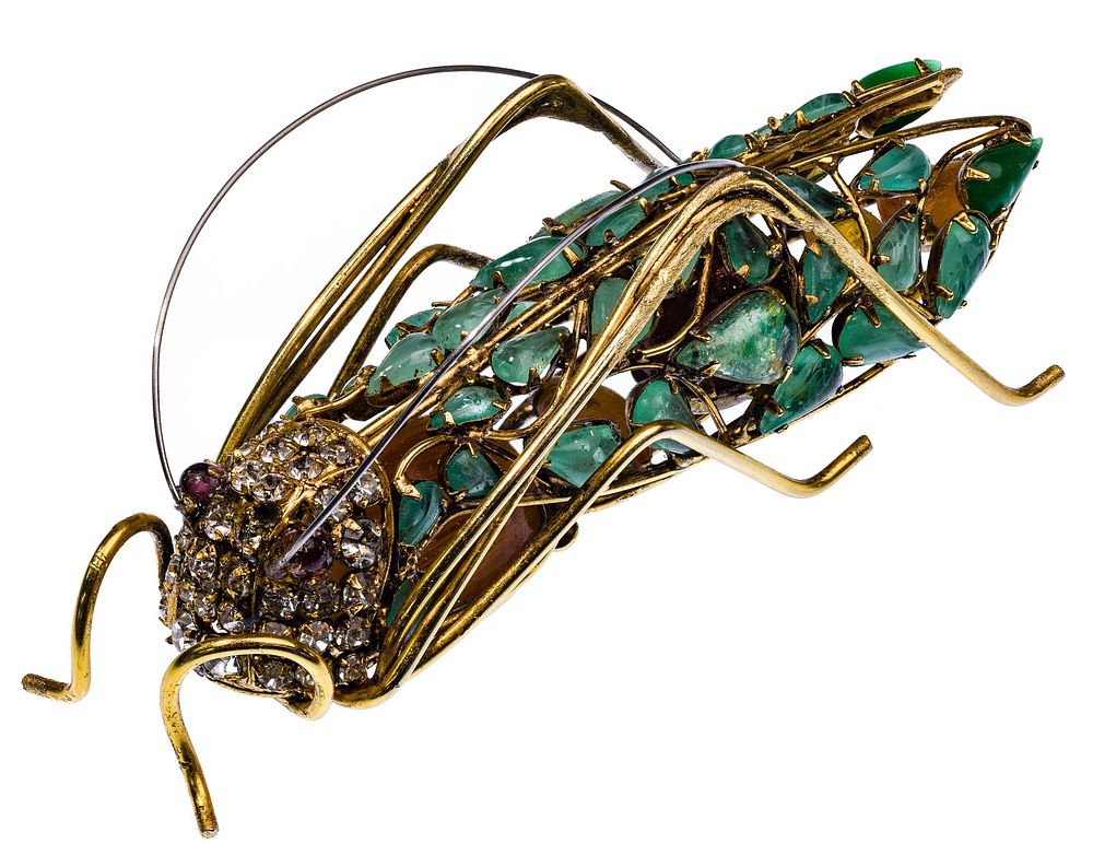 Lot 603: Iradj Moini Grasshopper Brooch