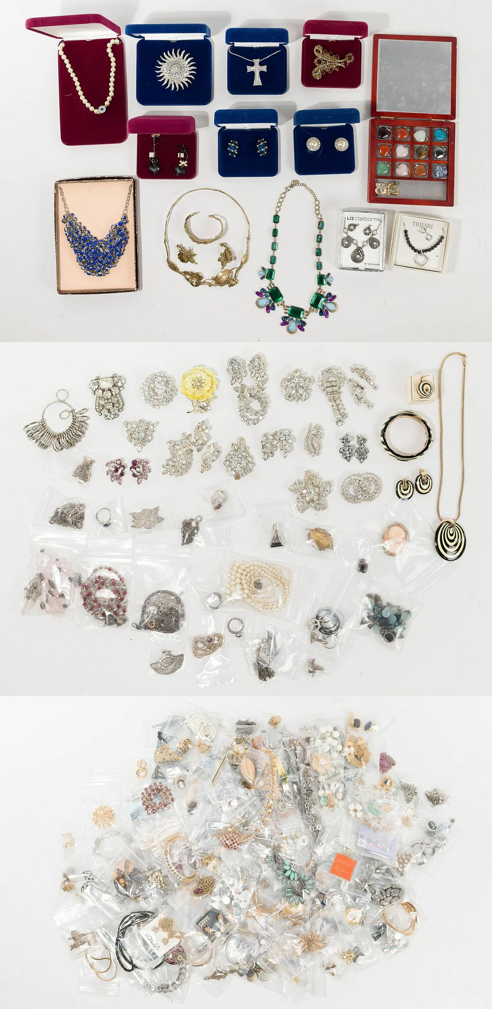Lot 610: Sterling Silver, Rhinestone, Designer and Costume