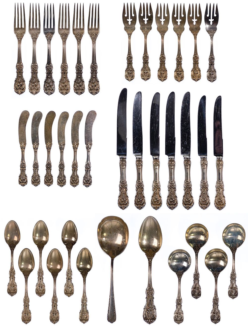 Lot 618: Reed & Barton Sterling Silver "Francis I" Flatware