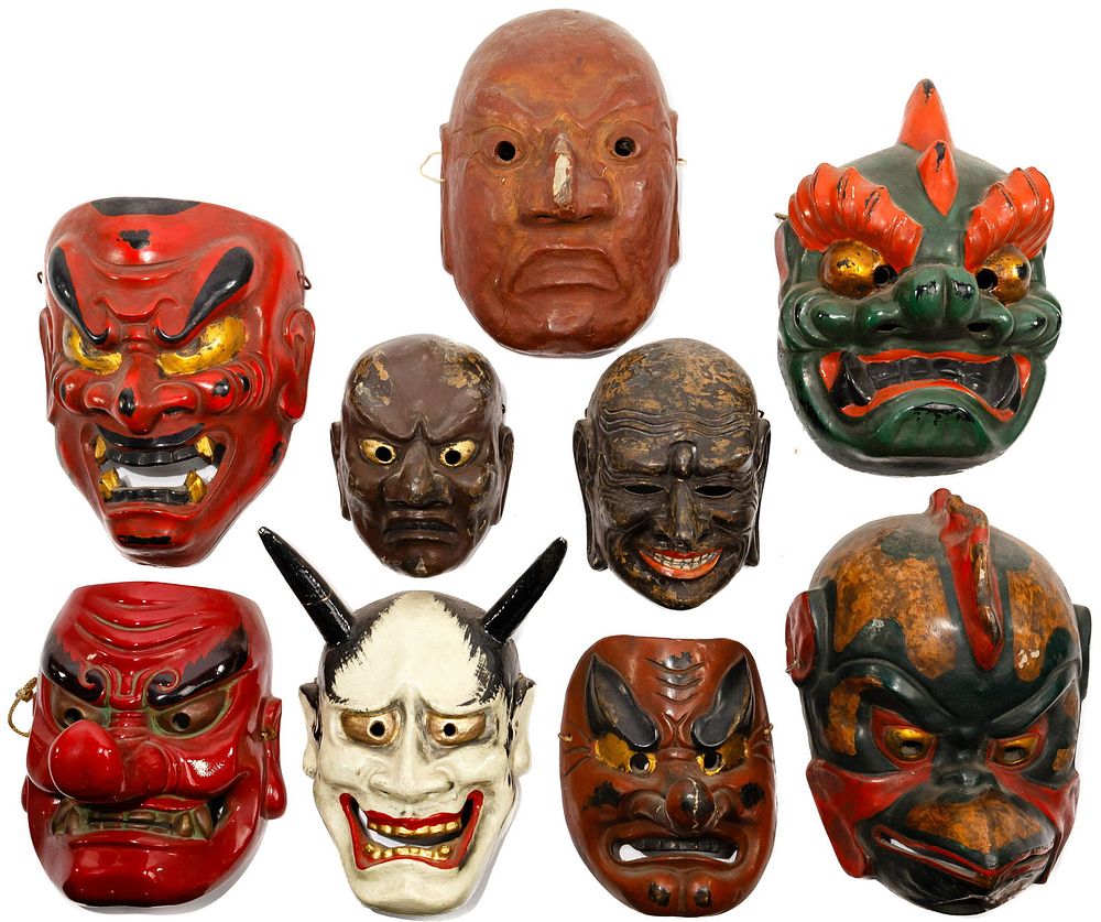 Lot 152: Japanese Paper Clay Mask Assortment