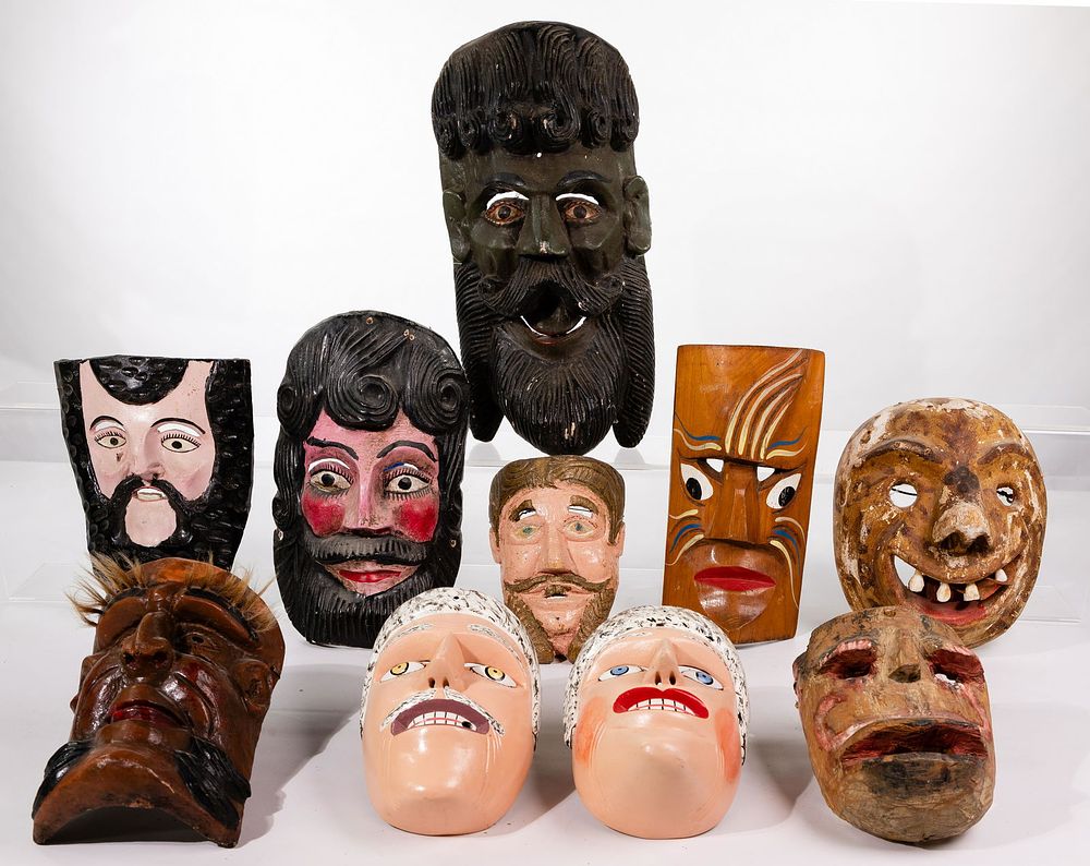 Lot 165: Multi-Cultural Dance Mask Assortment