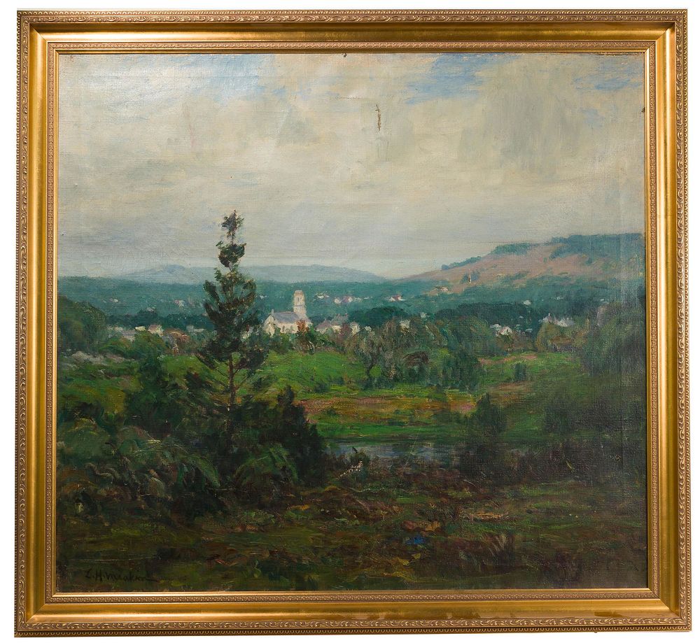 Lot 177: Lewis Henry Meakin (American, 1850-1917) Oil on Canvas