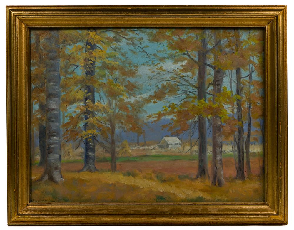 Lot 190: Robert M. Root (American, 1863-1938) Oil on Cardboard