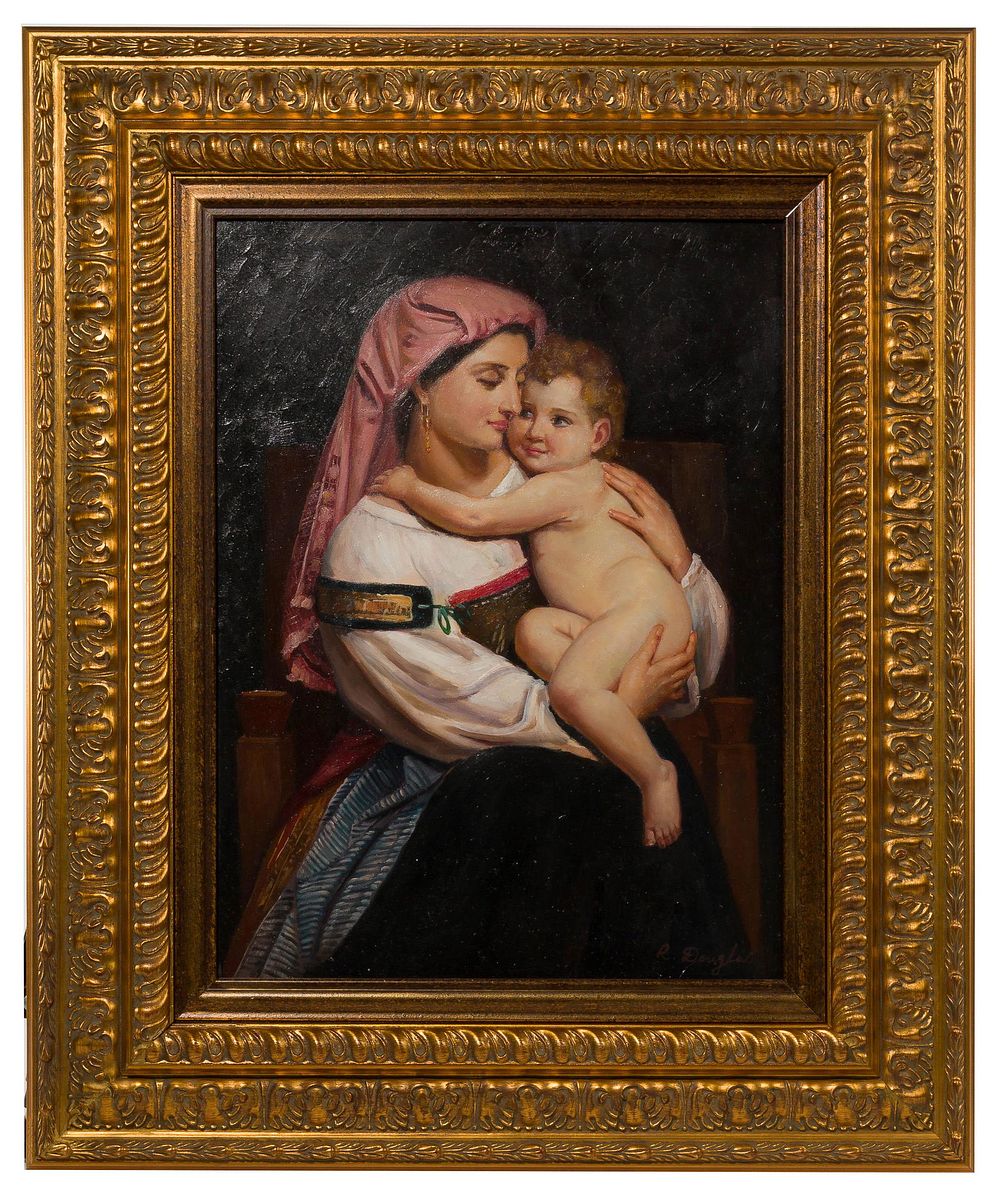 Lot 206: R. Douglas after William Bouguereau 'Woman of Cervara