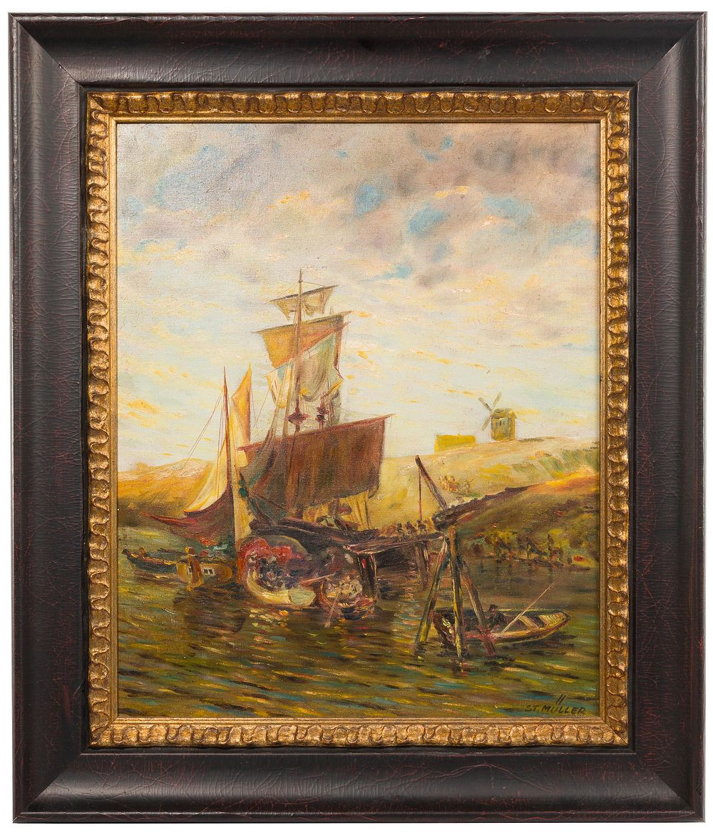 Lot 207: St. Muller (European) Oil on Canvas