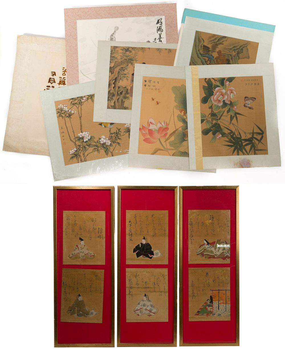 Lot 227: Tosa School Japanese Gouaches on Paper