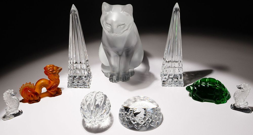 Lot 265: Lalique, Baccarat and Waterford Crystal Assortment