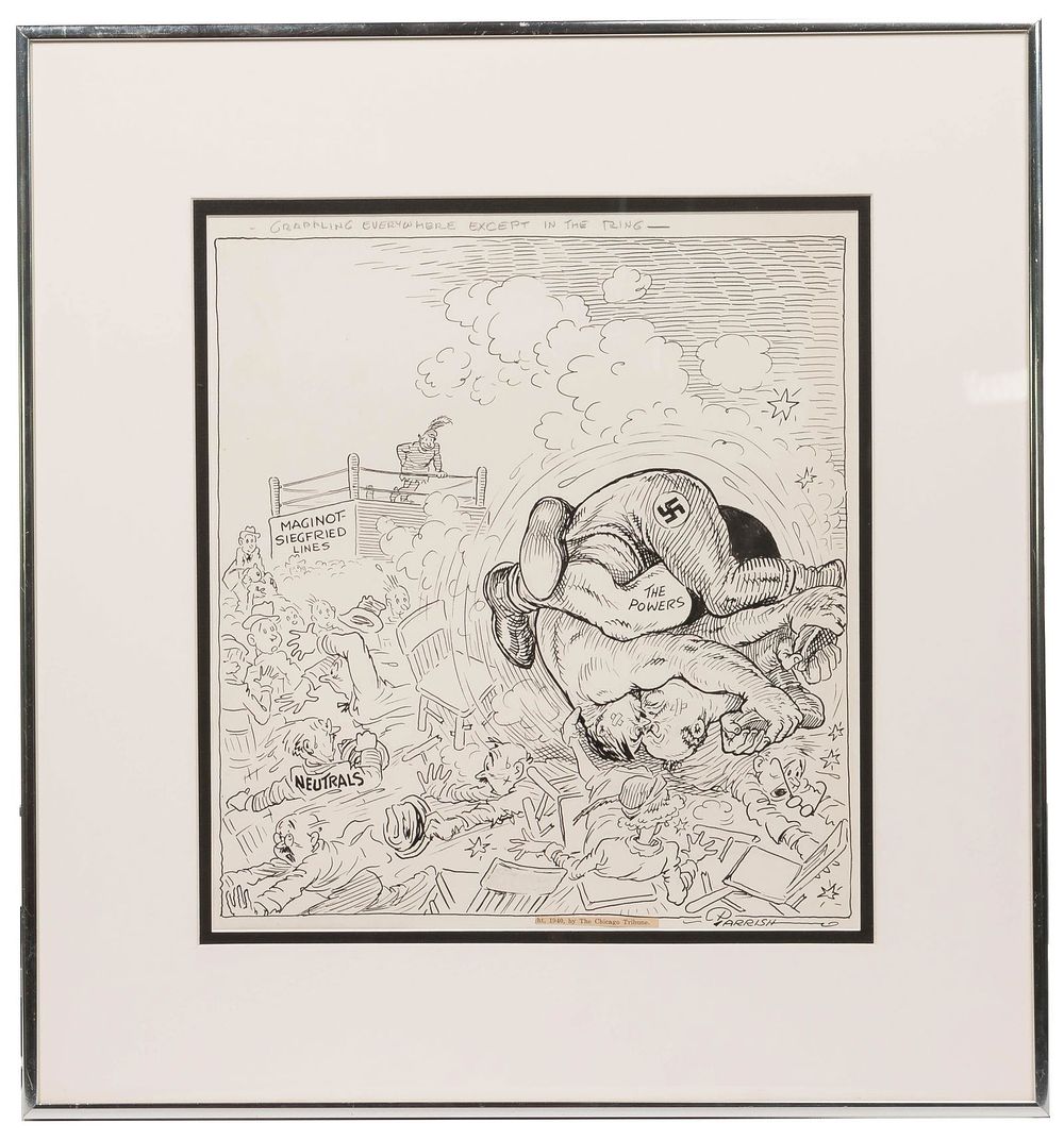 Lot 302: Joseph Parrish (American, 1900-1985) 'Grappling