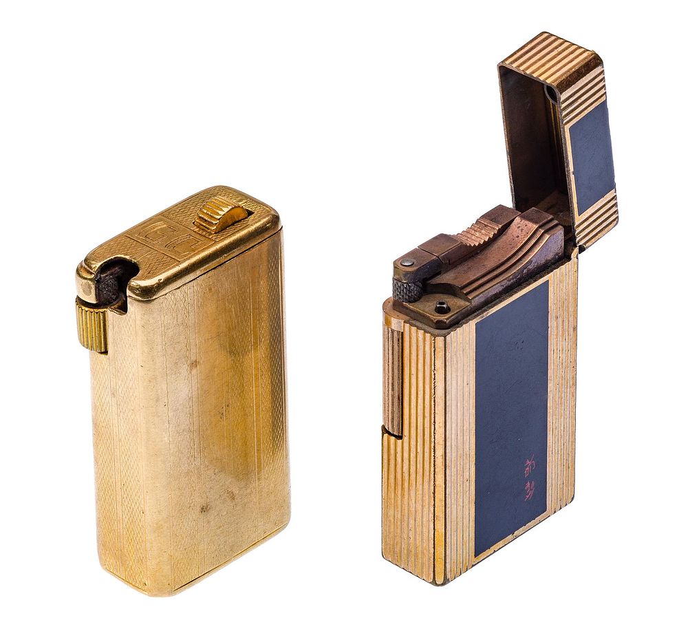 Lot 345: 18k Gold and Dupont Lighters