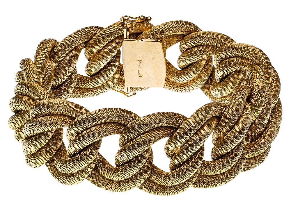 Lot 378: Ferdinando Trainotti 18k Yellow Gold Bracelet