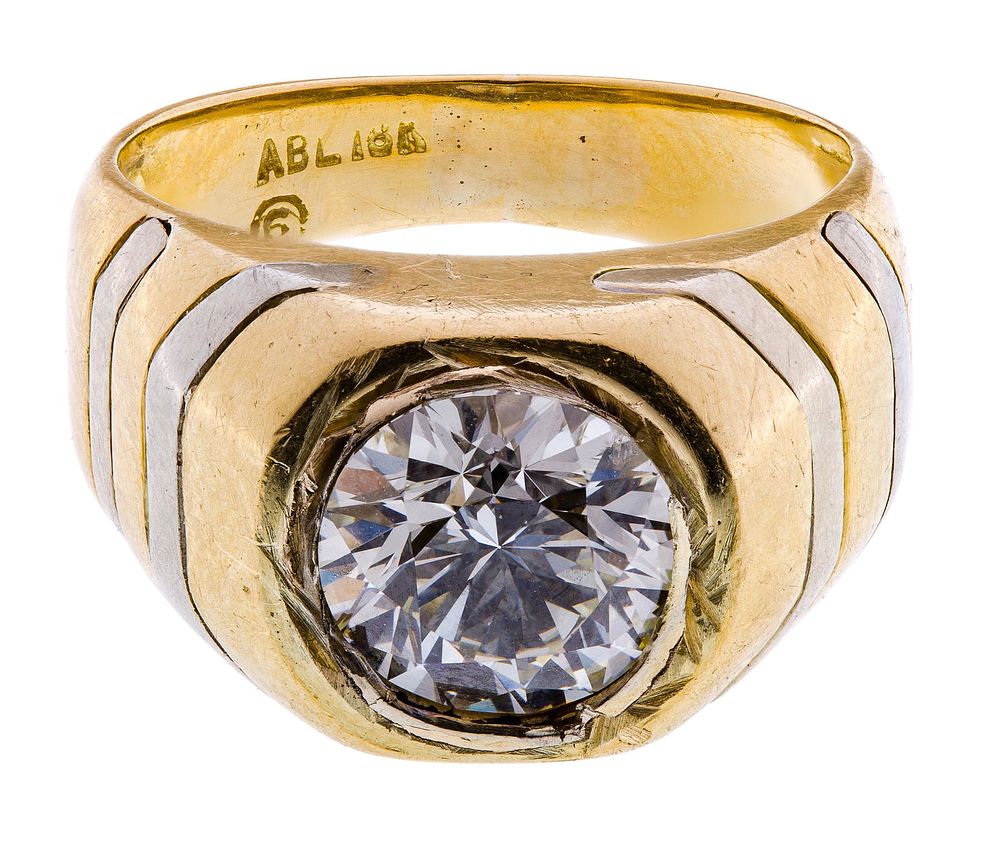 Lot 383: ABL 18k Gold and Diamond Ring