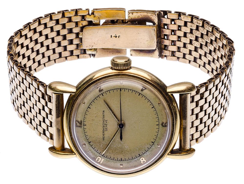 Lot 475: Vacheron & Constantin Gold Case and Band Wrist Watch