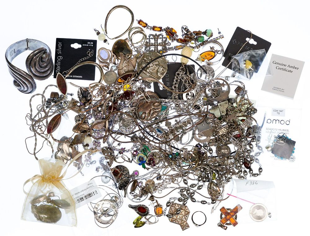 Lot 497: Sterling Silver Jewelry Assortment