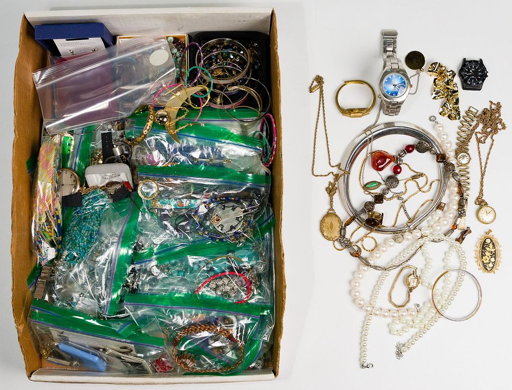 Lot 507: Sterling Silver and Costume Jewelry Assortment