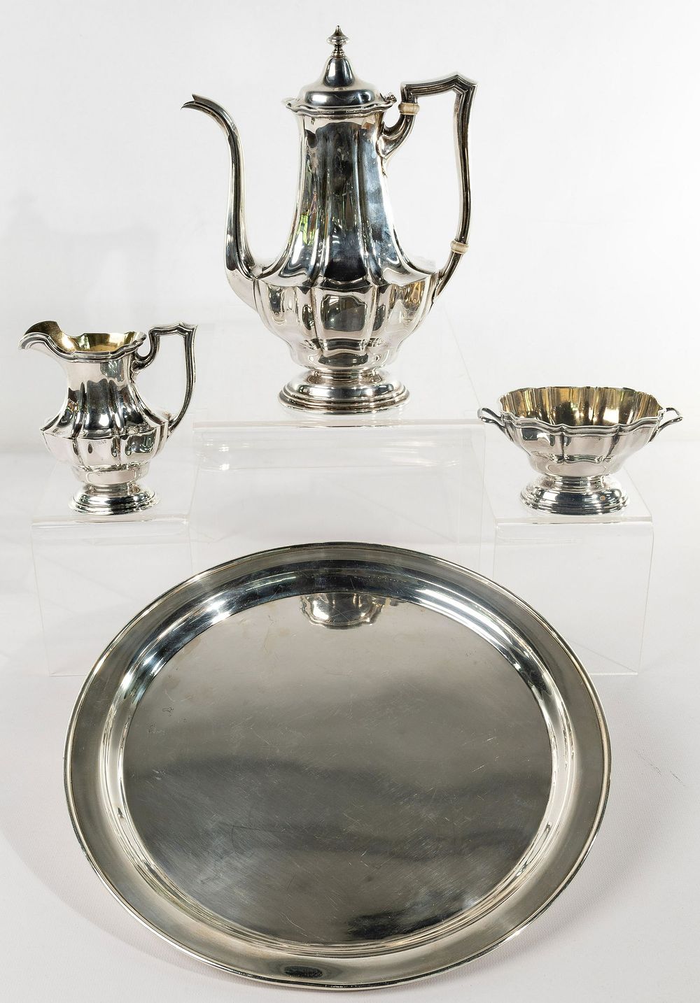 Lot 514: Gorham Sterling Silver Tea Service with Tray