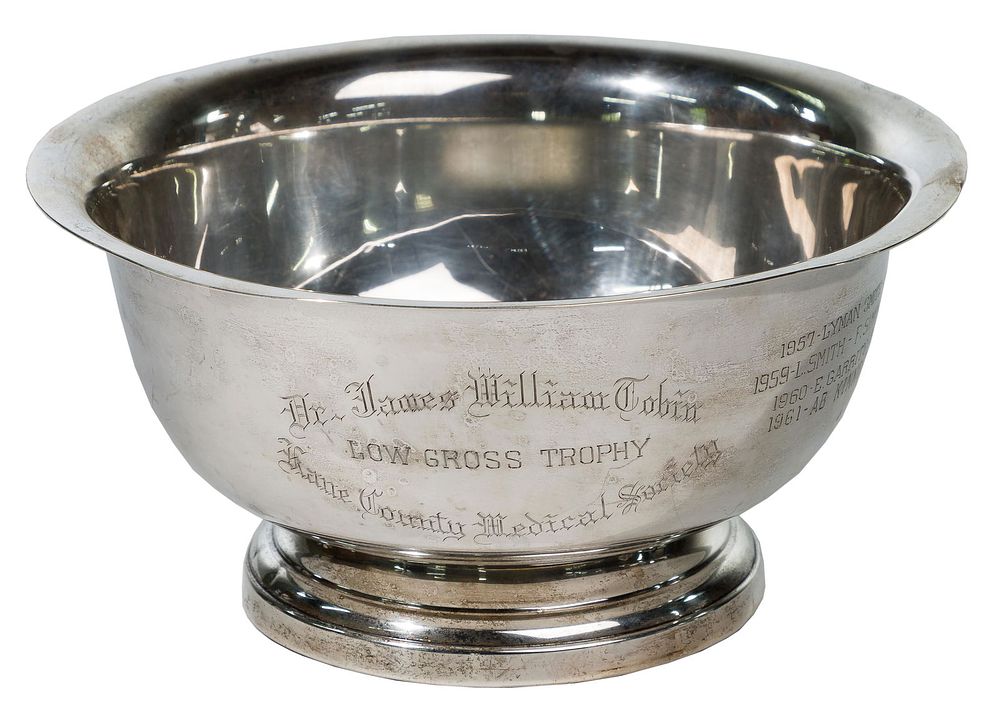 Lot 525: Poole Sterling Silver Presentation Bowl