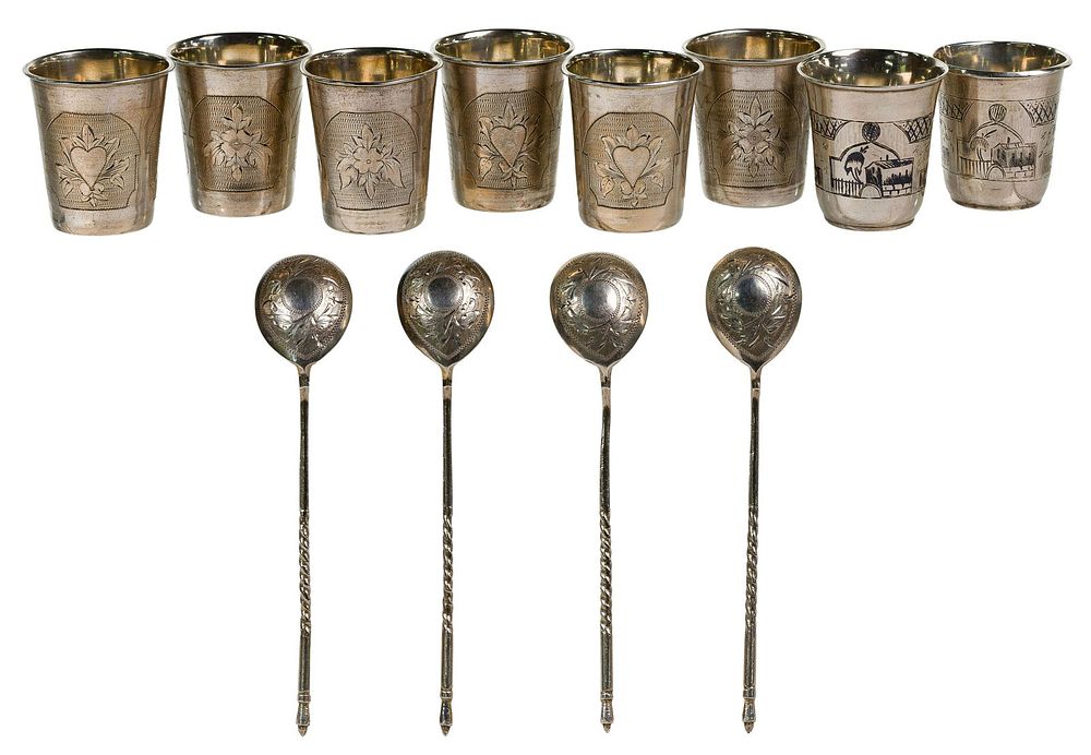 Lot 541: Russian Silver Assortment