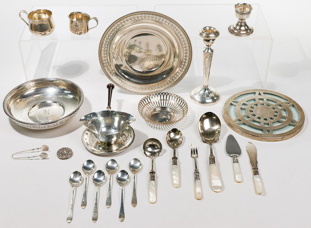 Lot 543: Sterling Silver Object Assortment