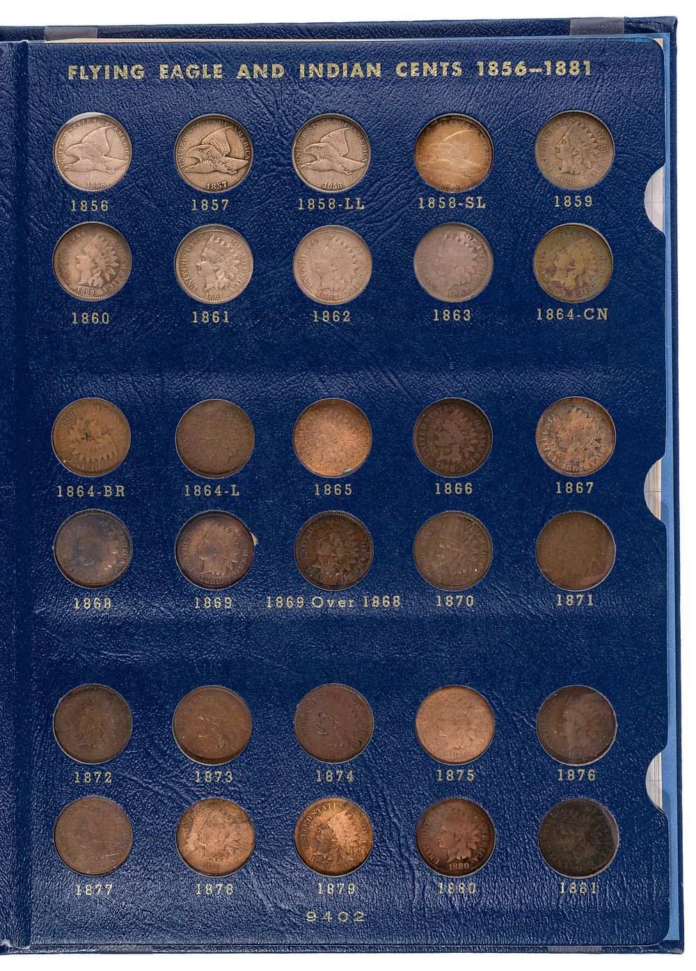 Lot 553: Indian Head 1c Complete Set