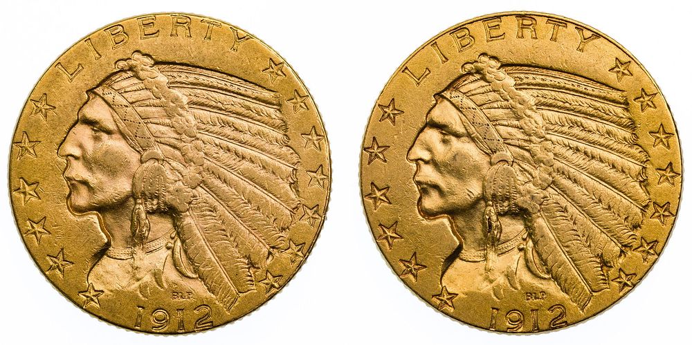 Lot 567: 1912 $5 Gold AU/BU