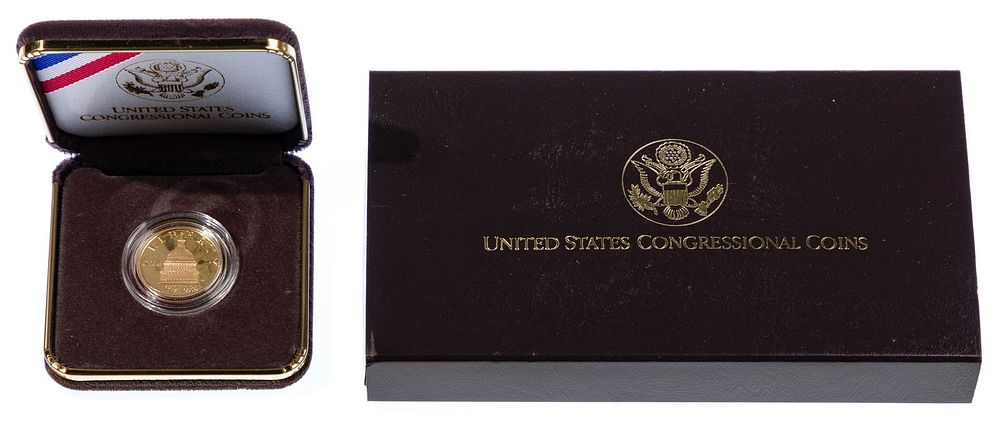 Lot 574: 1989-W $5 Congressional Gold Proof