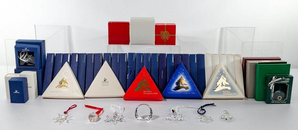 Lot 204: Swarovski Crystal Holiday Ornament Assortment