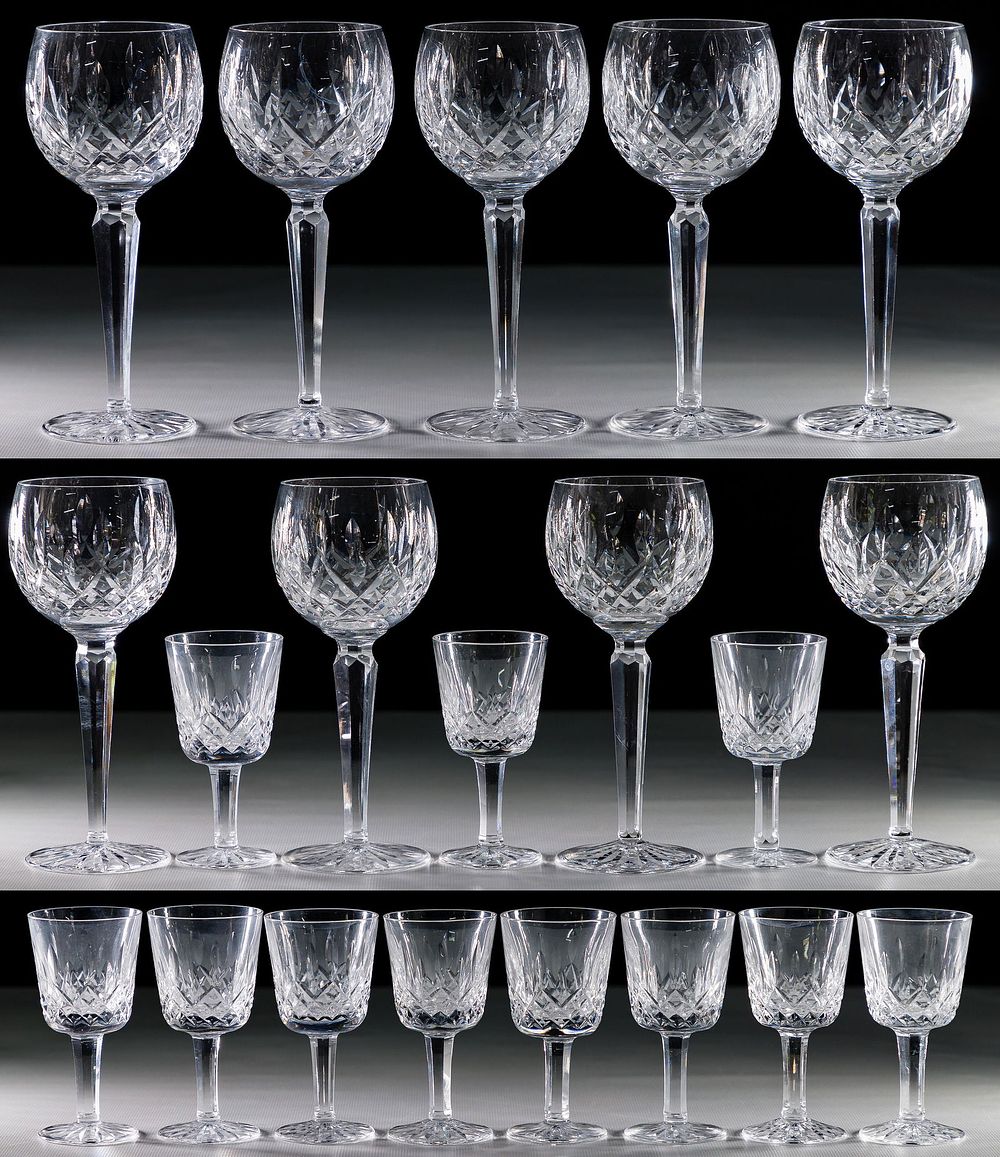 Lot 210: Waterford Crystal 'Lismore' Stemware Assortment