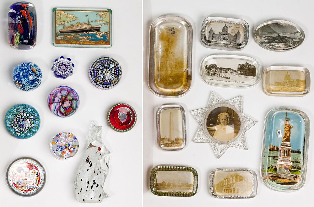 Lot 216: Glass Paperweight Assortment