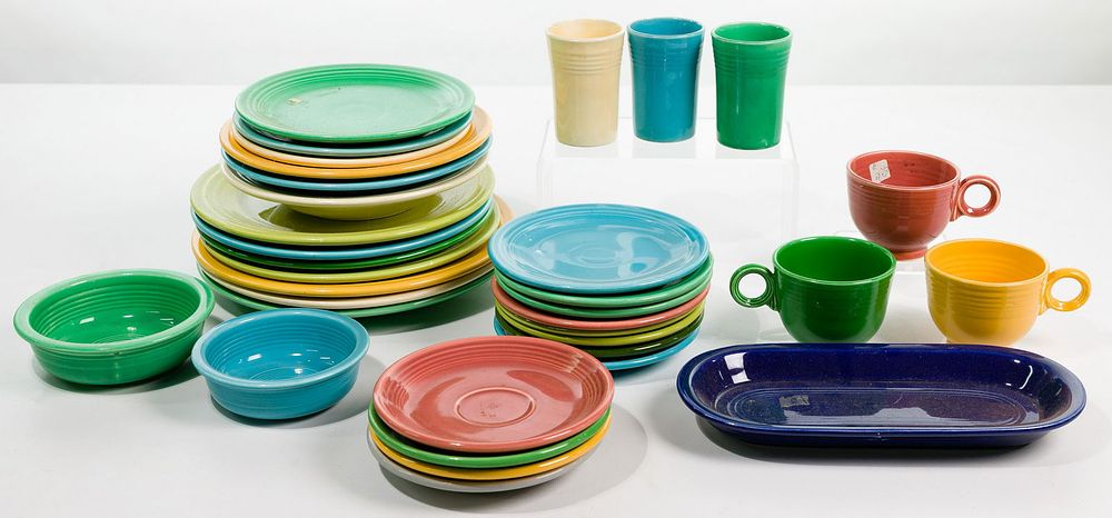 Lot 230: Fiesta Ware and Fiesta Ware-Style Assortment