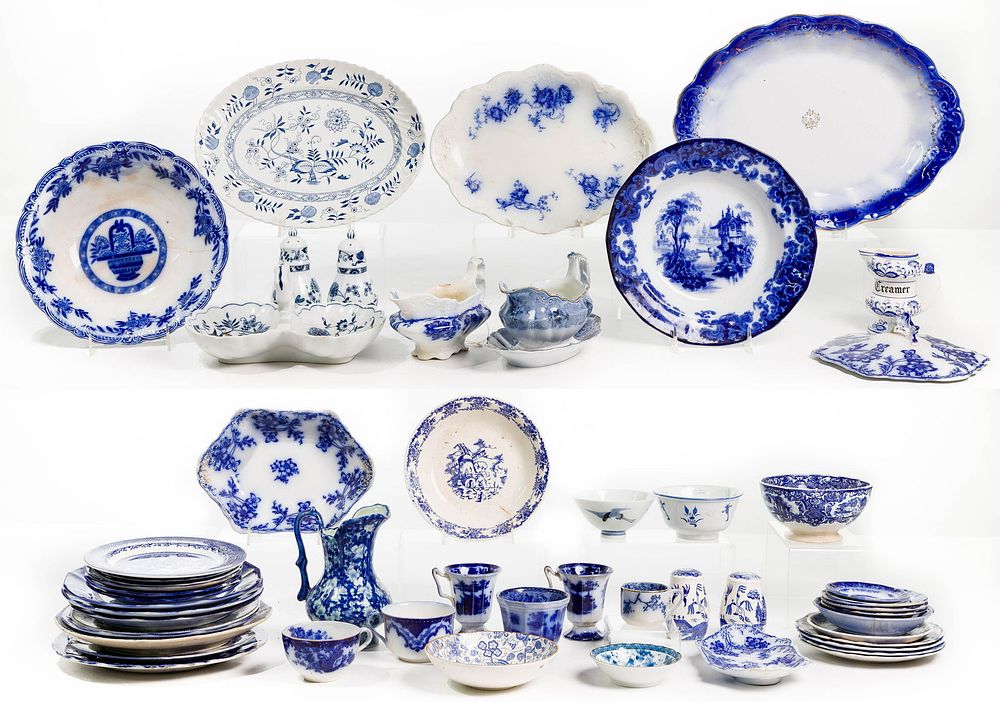 Lot 238: Blue and White Pottery Assortment