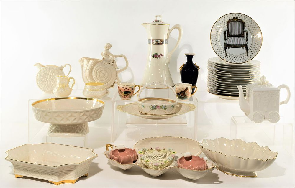 Lot 241: Lenox and Belleek Porcelain Assortment
