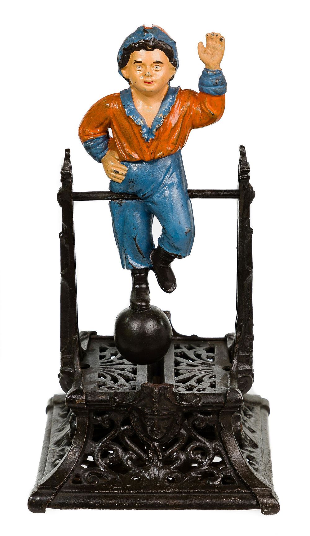 Lot 263: J. Barton Smith Co. 'Boy on Trapeze' Cast Iron