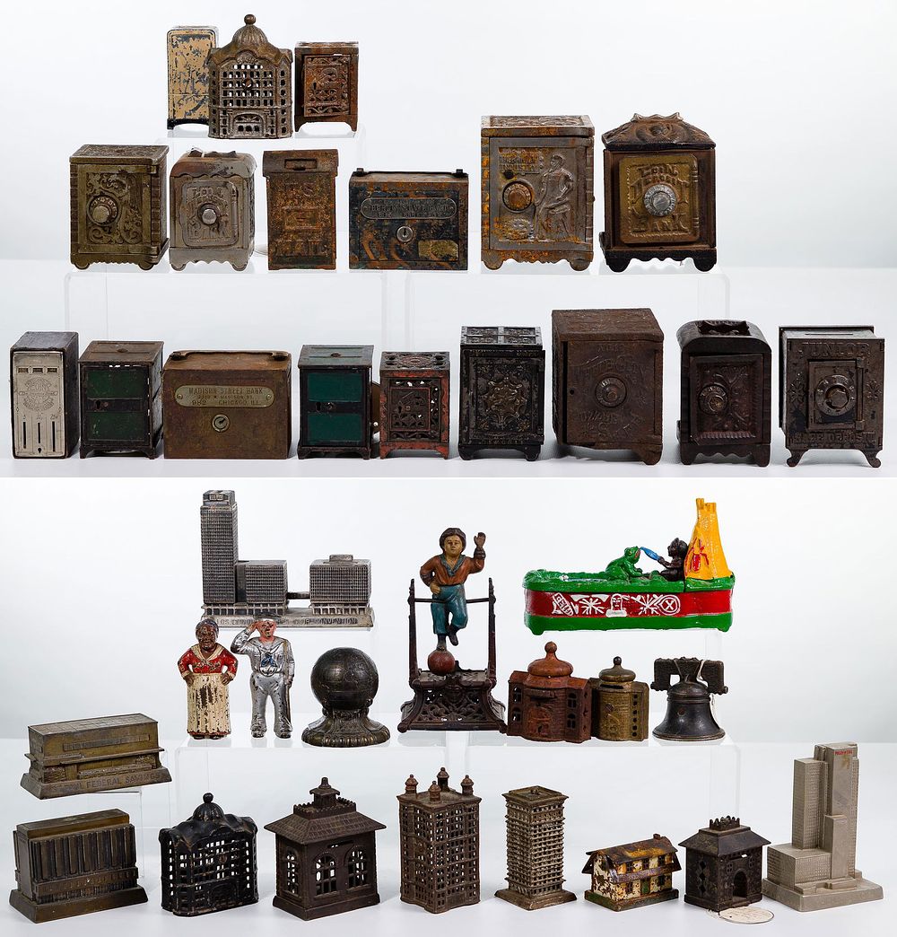 Lot 285: Cast Iron Bank Assortment