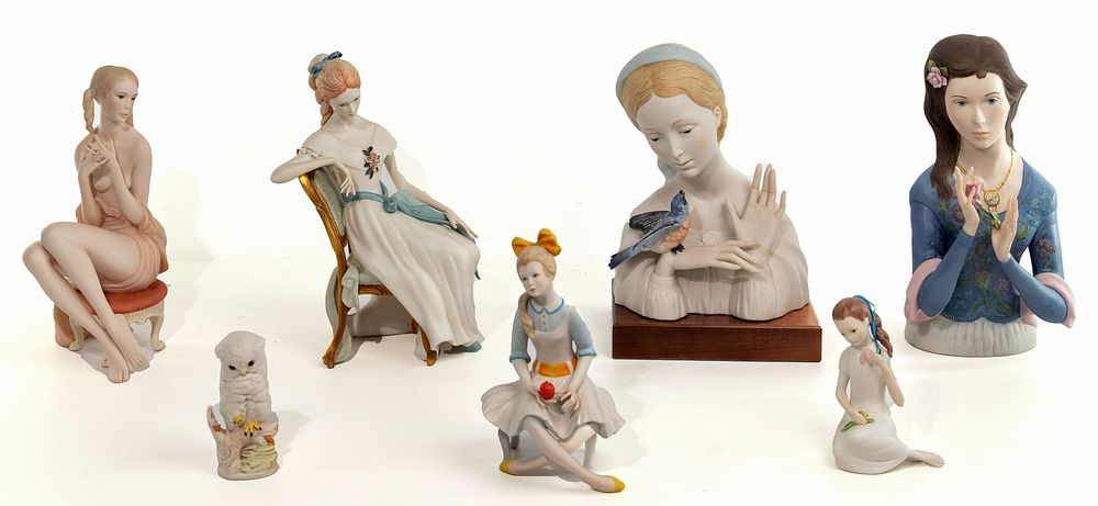 Lot 341: Ispanky and Cybis Bisque Porcelain Figurine Assortment