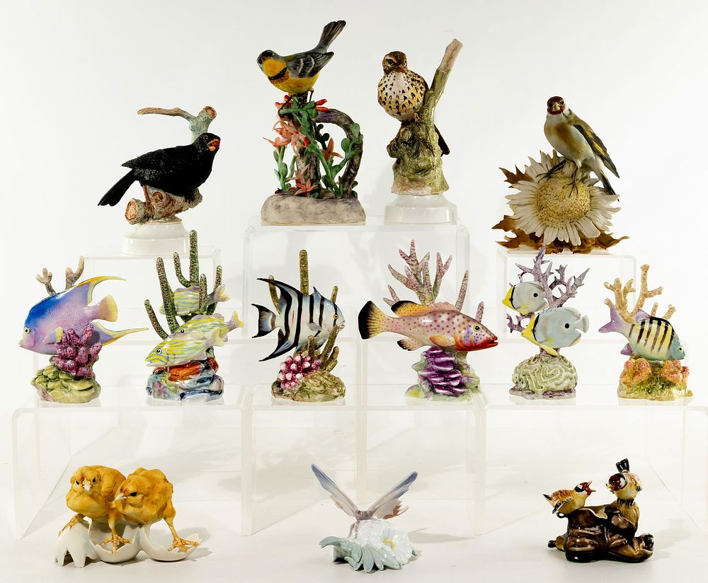 Lot 346: Royal Worcester Porcelain Fish Assortment