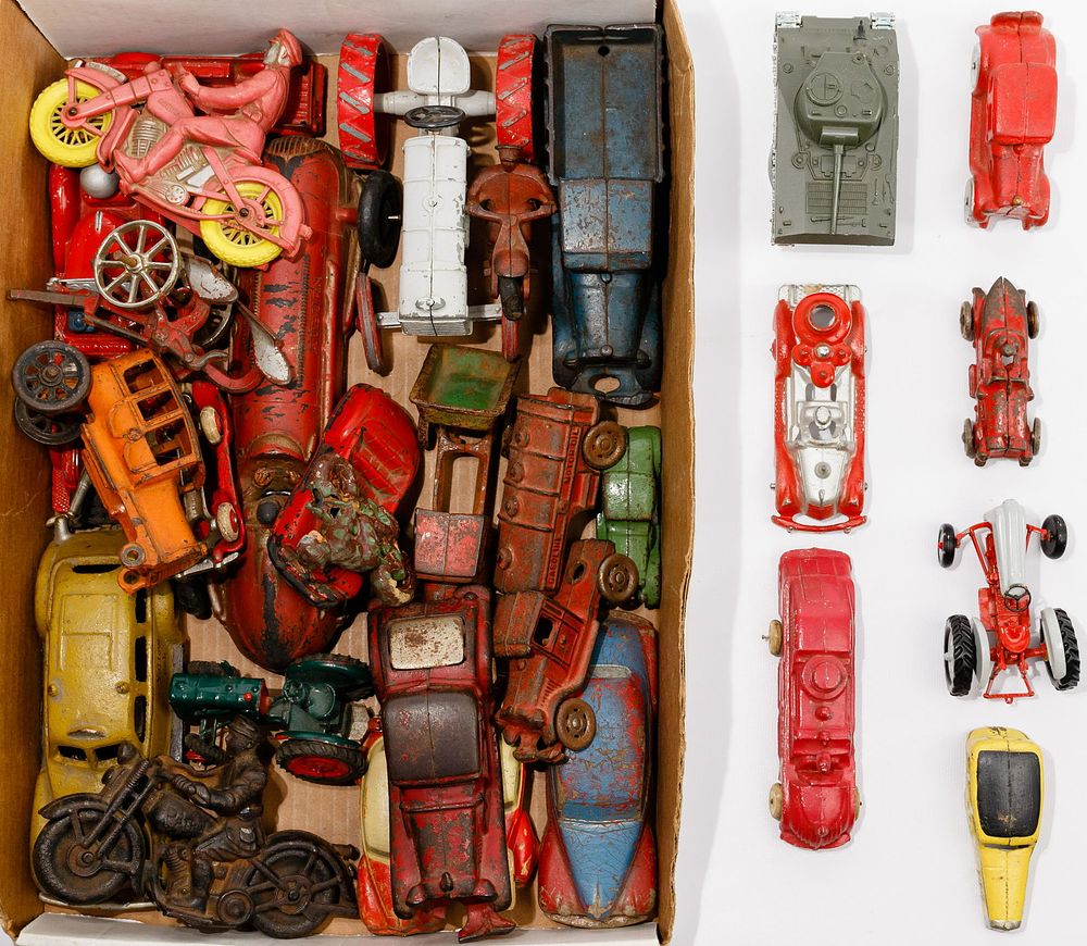 Lot 376: Cast Iron and Rubber Toy Car Assortment