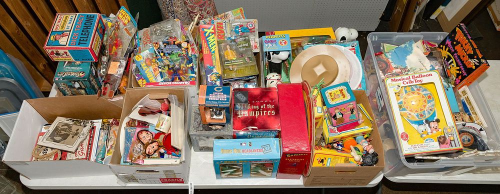 Lot 381: Comic and Film Character Merchandise and Toy Assortment
