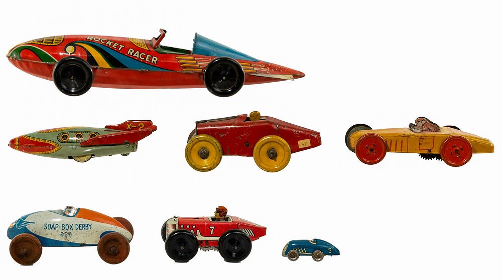 Lot 394: Lithographed Tin Race Car Assortment