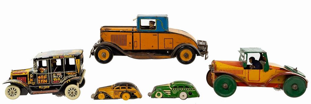 Lot 402: Marx Tin Lithographed Toy Car Assortment