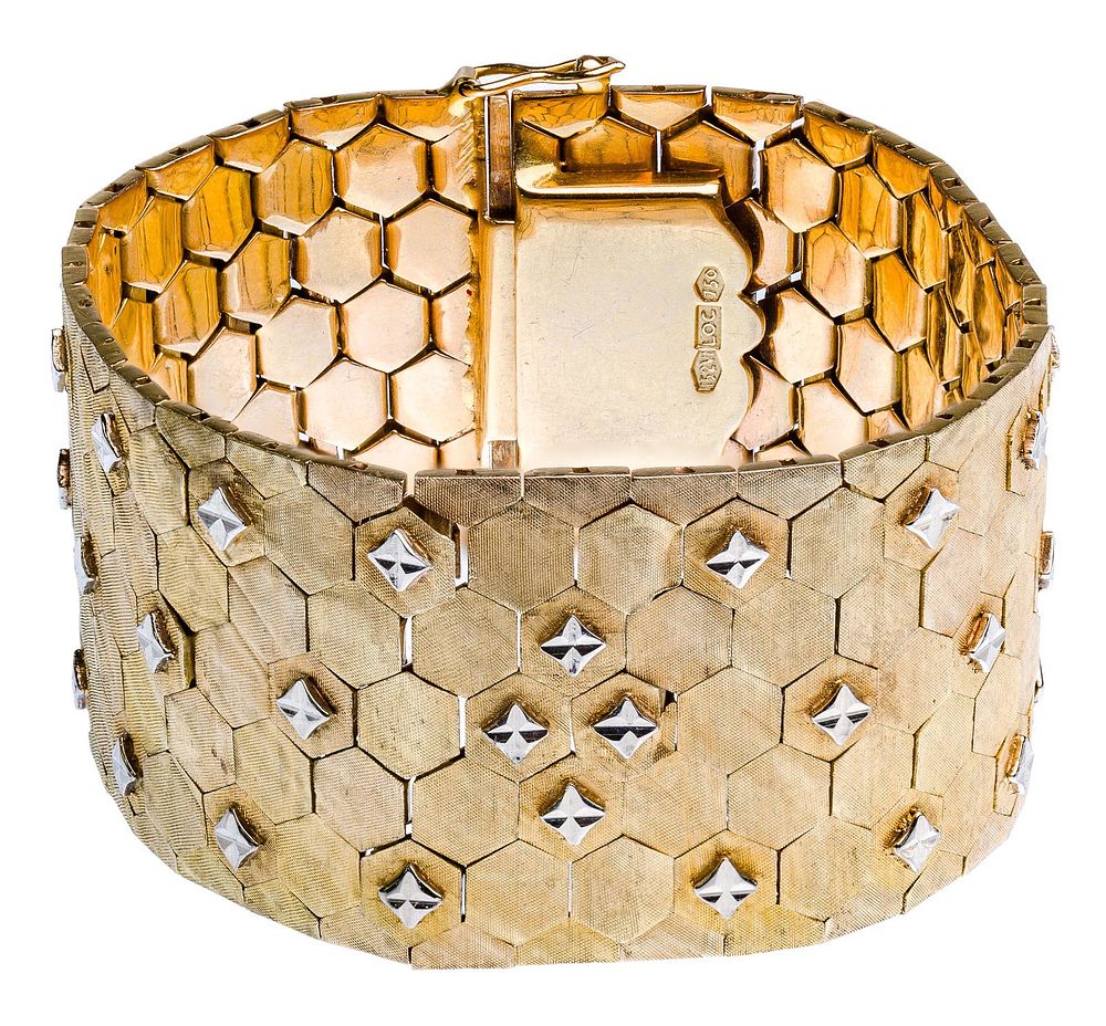 Lot 474: Celin Renato 18k Bi-Color Gold Bracelet