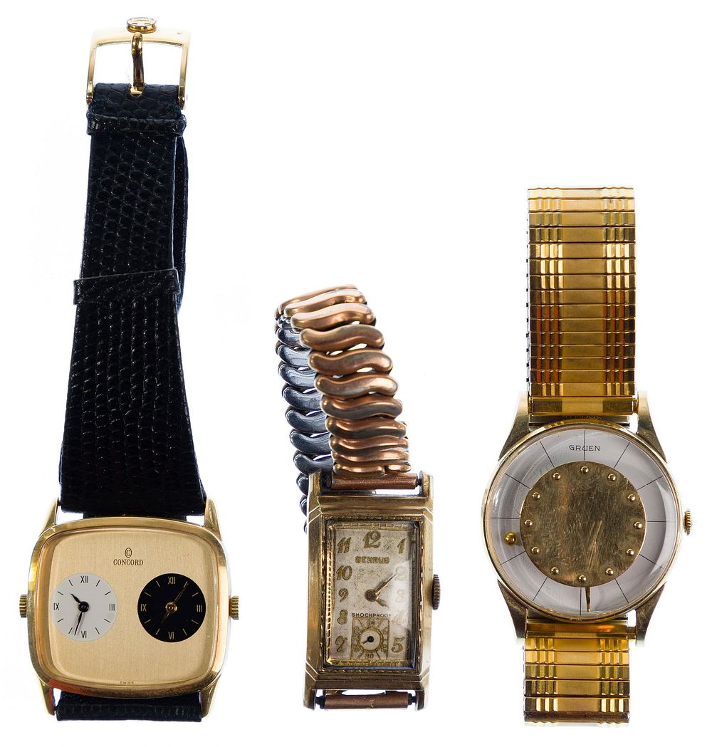 Lot 530: 14k Gold and Gold Filled Watches
