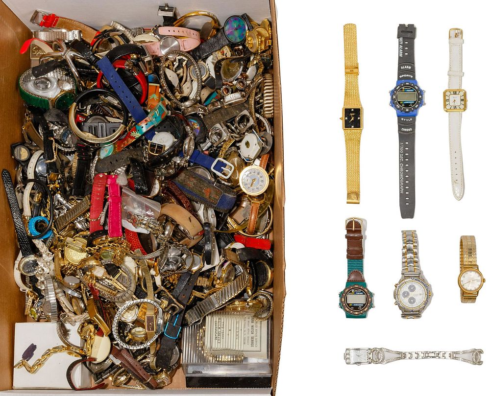 Lot 540: Wrist, Pocket, Pendant and Ring Watch Assortment