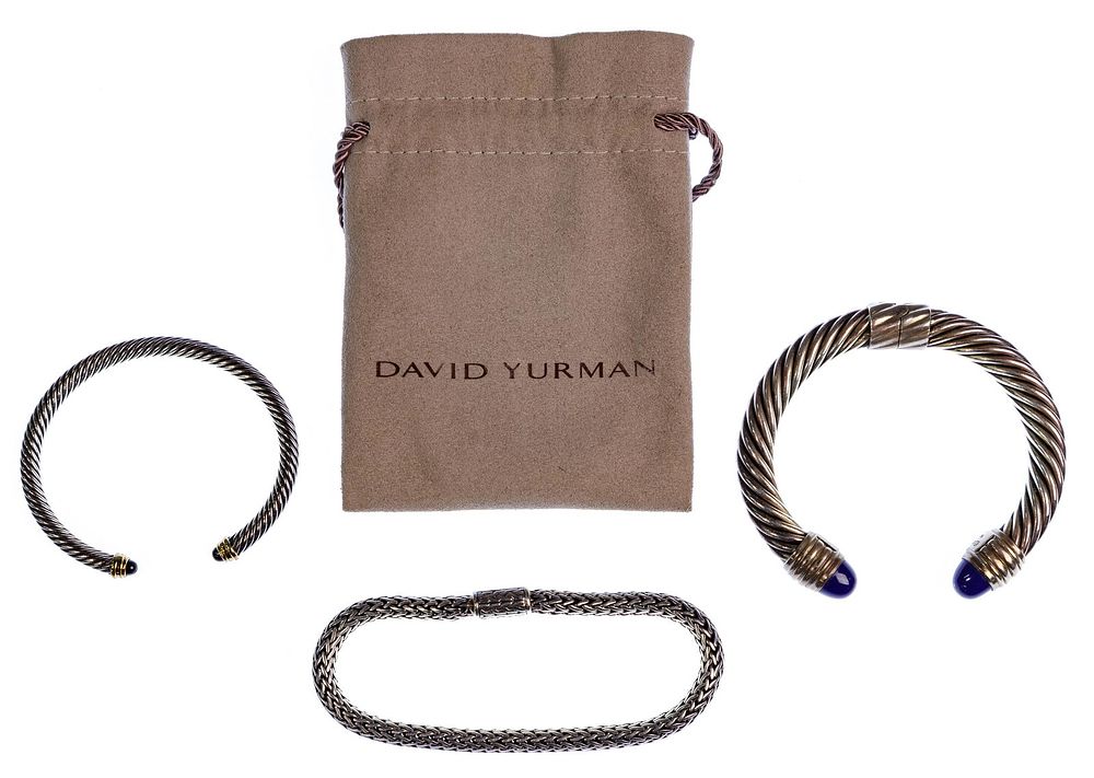 Lot 542: David Yurman Sterling Silver Bracelets