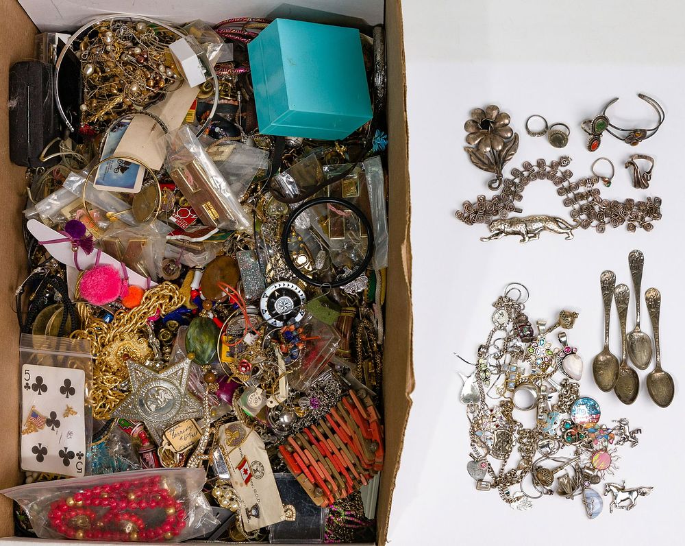 Lot 547: Sterling Silver and Costume Jewelry Assortment